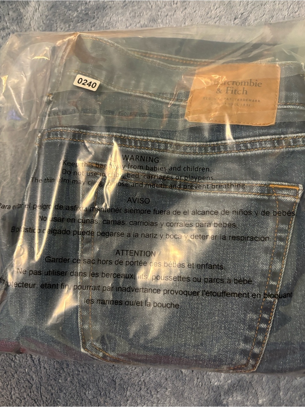 Abercrombie &‎ Fitch Men’s Dark Blue Skinny Jeans    W 32 L 32 - Picture 8 of 8